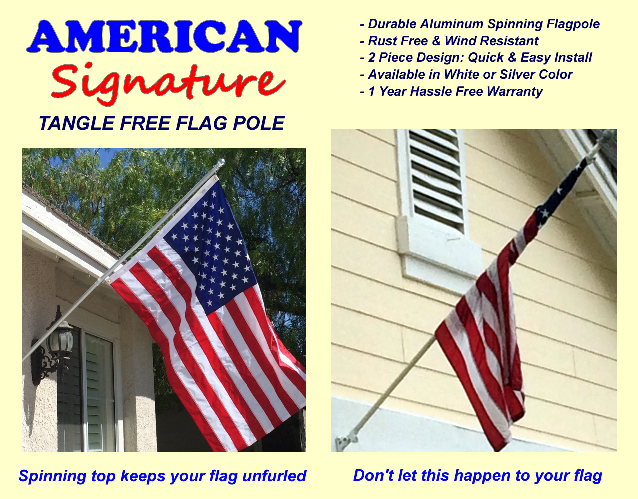 Flagpole_2flags - American Signature Co.